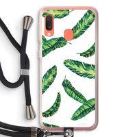 Lange bladeren: Samsung Galaxy A20e Transparant Hoesje met koord