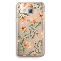 Peachy flowers: Samsung Galaxy J3 (2016) Transparant Hoesje