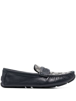 Coach mocassins en cuir à broderies - Bleu