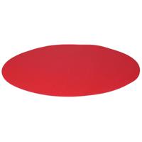 Wicotex Placemats Uni - rood - rond 38 cm - anti slip laag - Teflon coating toplaag