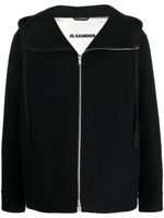 Jil Sander virgin-wool hooded jacket - Noir