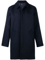 A.P.C. manteau à fermeture dissimulée - Bleu