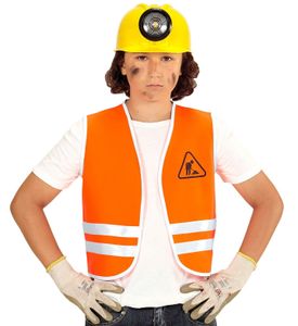 Oranje Wegwerker Vest Kind