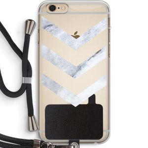 Marmeren pijlen: iPhone 6 PLUS / 6S PLUS Transparant Hoesje met koord