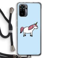 Eenhoorn: Xiaomi Redmi Note 10 Pro Transparant Hoesje met koord