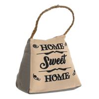 Items Deurstopper Lofty - 1 kilo - jute/grijs - polyester en zand - 17 x 15 cm - Home Sweet Home   -