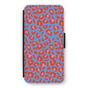 Leopard blue: iPhone 12 Pro Max Flip Hoesje
