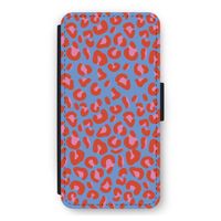 Leopard blue: iPhone 12 Pro Max Flip Hoesje