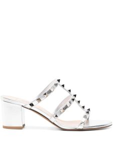 Valentino Garavani mules à ornements Rockstud 60 mm - Argent