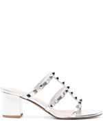 Valentino Garavani mules à ornements Rockstud 60 mm - Argent - thumbnail