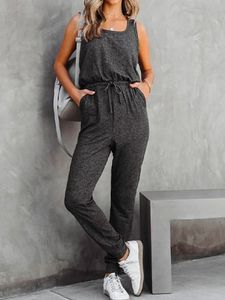 Casual Drawstring Jumpsuit & Romper