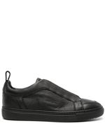 Doucal's chaussures de skate en cuir - Noir