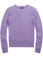 Polo Ralph Lauren pull en cachemire à tricot torsadé - Violet