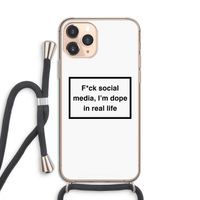 I'm dope: iPhone 11 Pro Transparant Hoesje met koord