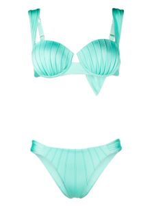 Noire Swimwear bikini à fermeture nouée - Bleu