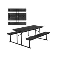 VEVOR Picknicktafel Tuinbank Tuintafel Zitgroep Opvouwbare Eettafel Kamperen