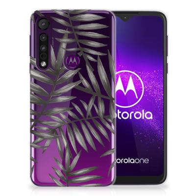 Motorola One Macro | TPU Case | Leaves Grey Motorola One Macro | TPU Case | Leaves Grey