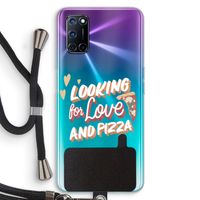 Pizza is the answer: Oppo A72 Transparant Hoesje met koord