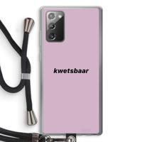 kwetsbaar: Samsung Galaxy Note 20 / Note 20 5G Transparant Hoesje met koord