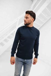 Pure Path Essential Knitwear Sweater Heren Donkerblauw - Maat S - Kleur: Donkerblauw | Soccerfanshop