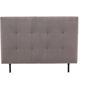 Hoofdbord 140 cm ESTIA - Taupe fluweel - Hoogte verstelbaar van 105 tot 116 cm