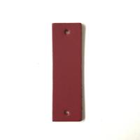 Leren label rood