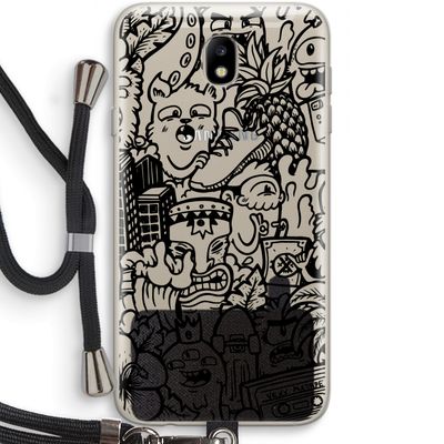 Vexx Black Mixtape: Samsung Galaxy J7 (2017) Transparant Hoesje met koord