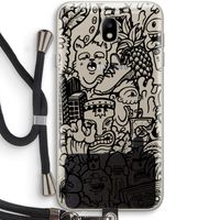 Vexx Black Mixtape: Samsung Galaxy J7 (2017) Transparant Hoesje met koord