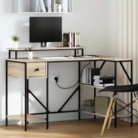 Bureau met lade Sonoma eiken 120 x 79 x 86.5 cm Bewerkt hout