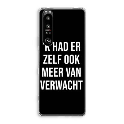 Meer verwacht - Zwart: Sony Xperia 1 III Transparant Hoesje