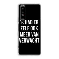Meer verwacht - Zwart: Sony Xperia 1 III Transparant Hoesje
