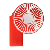 Mini ventilator/handventilator - 8 x 5 x 15 cm - Rood - Verkoeling in zomer
