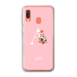Pink Bouquet: Samsung Galaxy A20e Transparant Hoesje