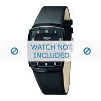 Horlogeband Boccia 3541.03 Leder Zwart 27mm - thumbnail