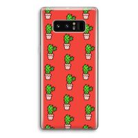 Mini cactus: Samsung Galaxy Note 8 Transparant Hoesje