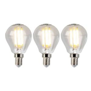 LUEDD Set van 3 E14 dimbare LED kogellampen P45 5W 470 lm 2700K