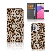 Samsung Galaxy A33 5G | Telefoonhoesje | Met pasjeshouder | Leopard