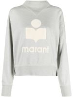 MARANT ÉTOILE Moby flocked-logo sweatshirt - Gris - thumbnail