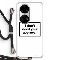 Don't need approval: Huawei P50 Pro Transparant Hoesje met koord