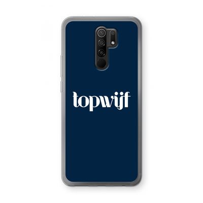 Topwijf Navy: Xiaomi Redmi 9 Transparant Hoesje