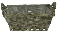 Schaal wilg grijs l32b22h12cm Schaal wilg grijs l32b22h12cm