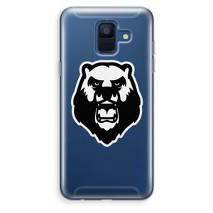 Angry Bear (white): Samsung Galaxy A6 (2018) Transparant Hoesje