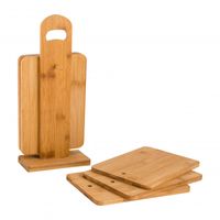 Ontbijtplankjes op standaard - 34x15x6.5 cm - 6 stuks