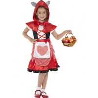 Voordelig roodkapje jurkje voor meisjes 145-158 (10-12 jaar)  - - thumbnail