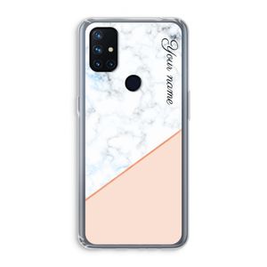 Marmer in stijl: OnePlus Nord N10 5G Transparant Hoesje