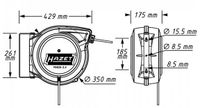 Hazet 9040D-2.5 Kabelhaspel voor aan de muur - thumbnail