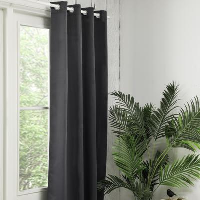 Gordijnen Verduisterend & Isolerend - Haken of Ringen - Antraciet maat: 250 x 150 cm - materiaal: Polyether - Dekbed-Discounter.nl