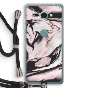 Roze stroom: Sony Xperia XZ2 Compact Transparant Hoesje met koord