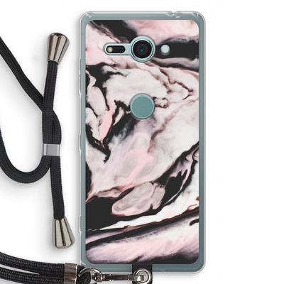 Roze stroom: Sony Xperia XZ2 Compact Transparant Hoesje met koord