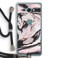 Roze stroom: Sony Xperia XZ2 Compact Transparant Hoesje met koord